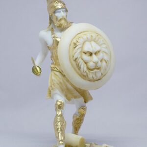 Spartan Warrior in defense in Patina color