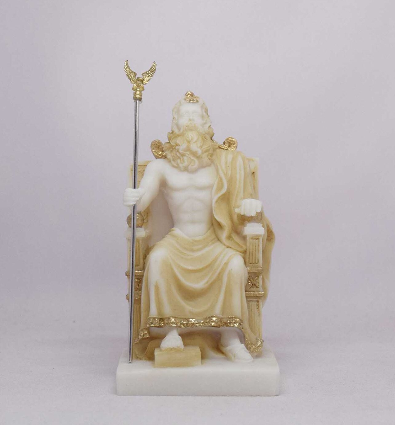 772-A2 Zeus sitting on his throne in Patina color