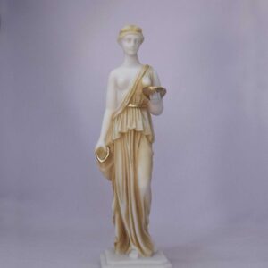 The statue of Hebe in Patina color