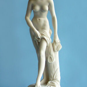 Statue of Maiden with her head bent over in White color