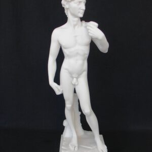 This is a replica of David statue by Michelangelo in White color