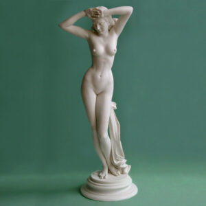 The whole statue of Aphrodite standing in White color