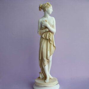 The statue of Pandora in Patina color