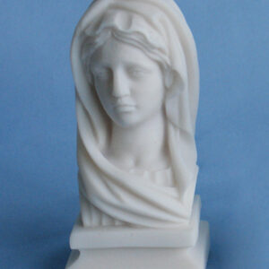 The bust statue of Mary in White color