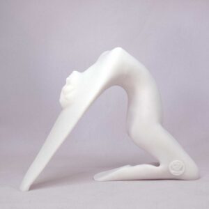The statue of a Ballet dancer – Ballerina – Type 5 stretching herself backwards in White color