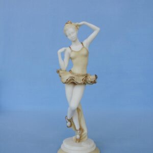 Greek statue of a young Ballet dancer - Ballerina in Patina color