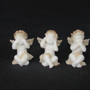 The statues of three Angels illustrate the Secret keeper (don't see, don't hear, don't talk) in Patina color