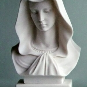 The bust statue of Virgin Mary in White color