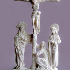The statue of Jesus Christ Crucifixion in White color