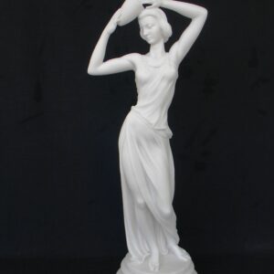 Maiden holding clay pot over her head in White color