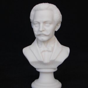 Greek statue bust of the famous Austrian composer Strauss in White color