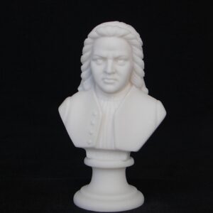 Greek statue bust of the famous German composer Johann Sebastian Bach in White color