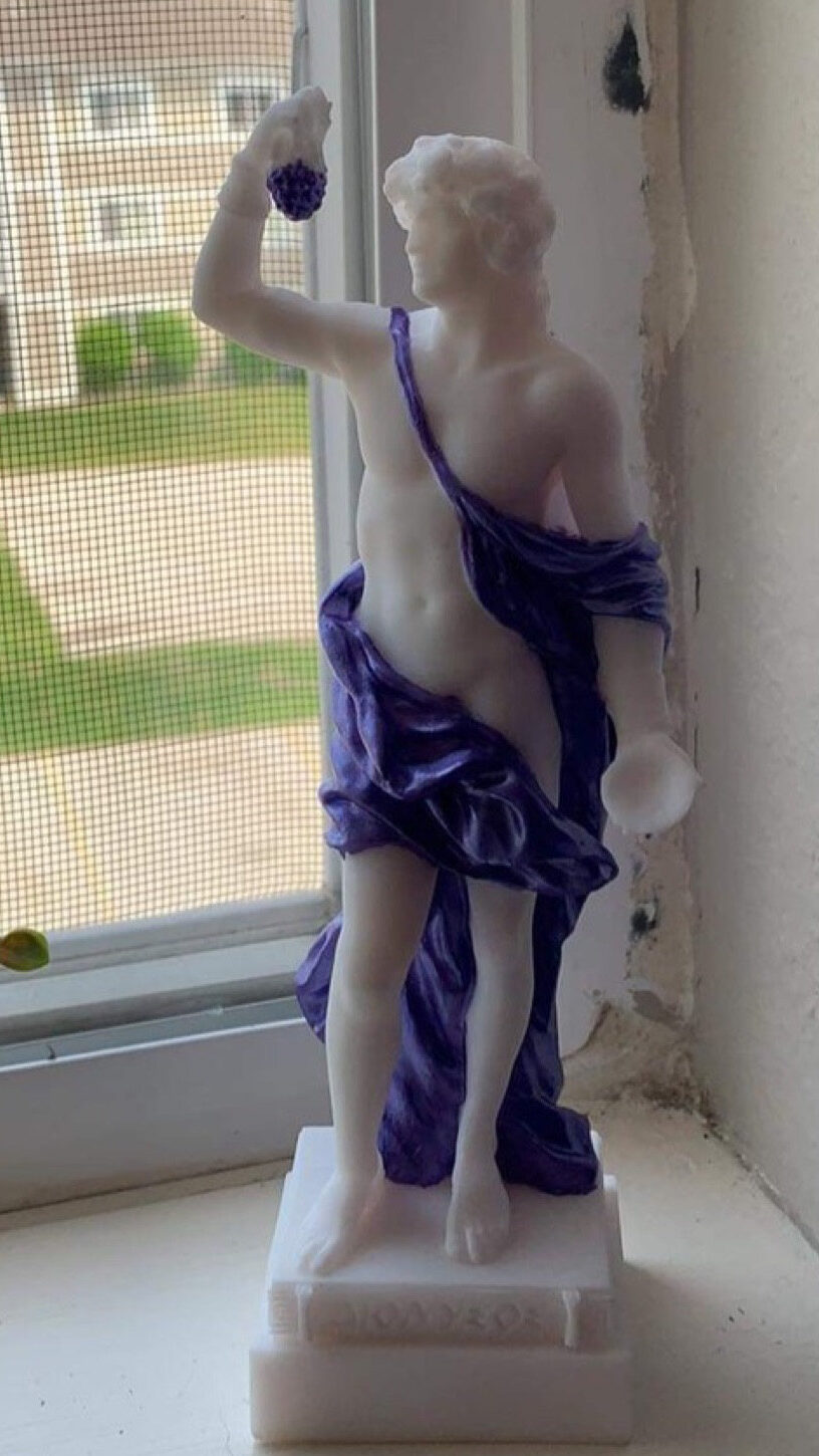 Dionysus statue Greek God made of Alabaster