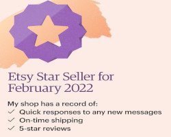 February 2022 Etsy star seller reward