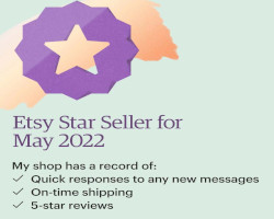 May 2022 Etsy star seller reward